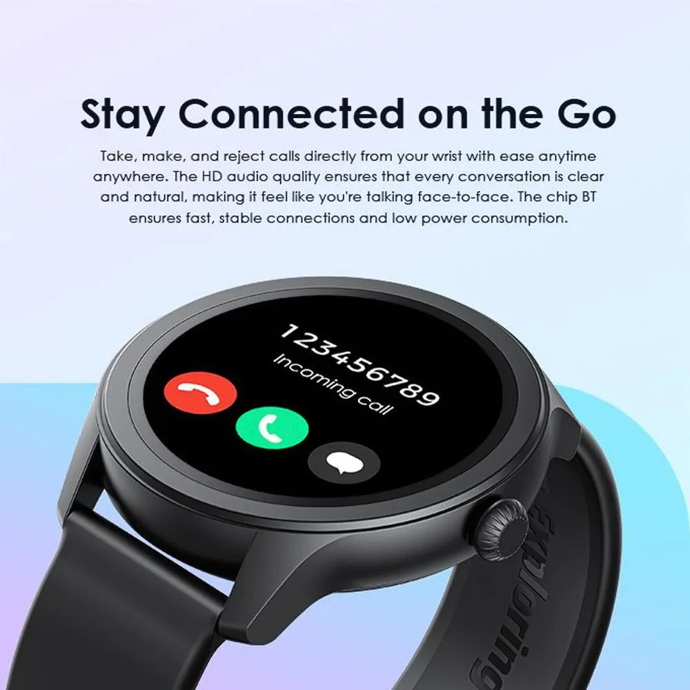 Oraimo Watch 2R OSW-30 Smart Watch With Black Silicone Strap
