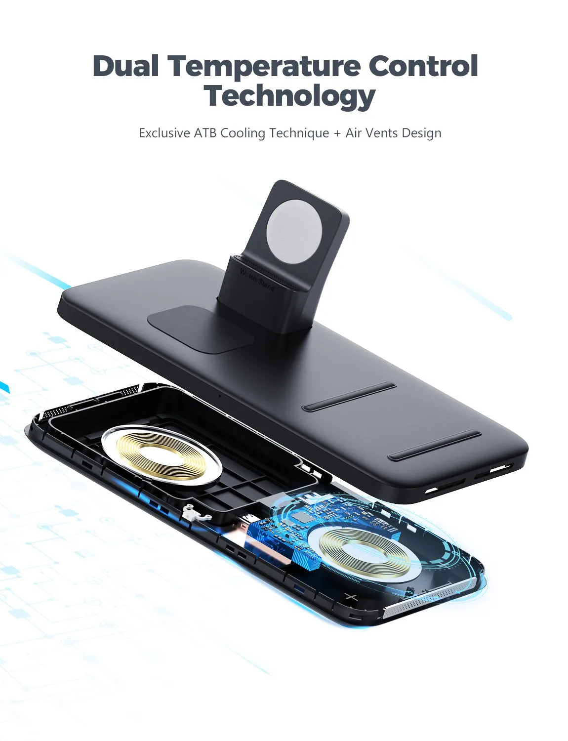 PA202ABUS 3 in 1 Wireless Charging Station (with Adapter)