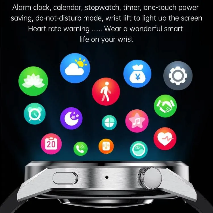 PG3 Pro 1.41-Inch Bluetooth Smart Watch with Heart Rate and Blood Pressure Monitoring
