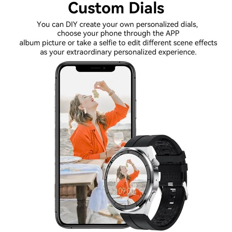 PG3 Pro 1.41-Inch Bluetooth Smart Watch with Heart Rate and Blood Pressure Monitoring