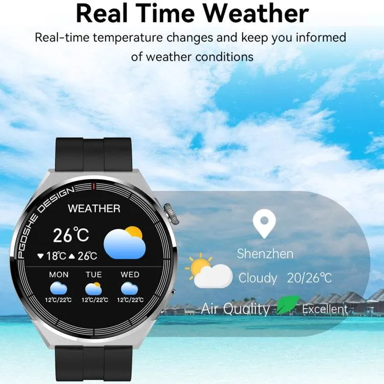 PG3 Pro 1.41-Inch Bluetooth Smart Watch with Heart Rate and Blood Pressure Monitoring