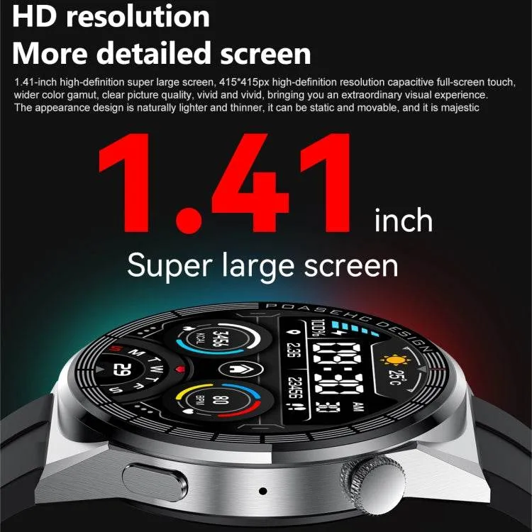 PG3 Pro 1.41-Inch Bluetooth Smart Watch with Heart Rate and Blood Pressure Monitoring