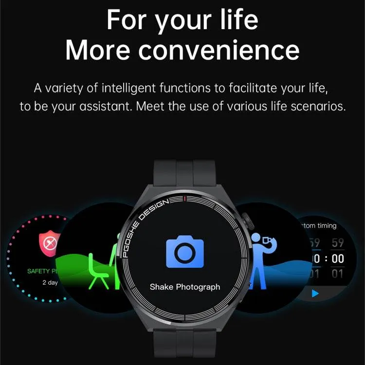 PG3 Pro 1.41-Inch Bluetooth Smart Watch with Heart Rate and Blood Pressure Monitoring
