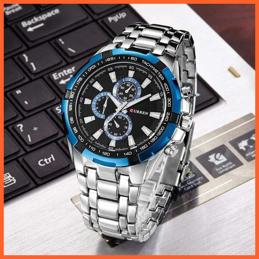 Quartz Waterproof Sport Military Watches For Men | Luxury Branded Casual Business Stainless Steel Mens Wristwatch