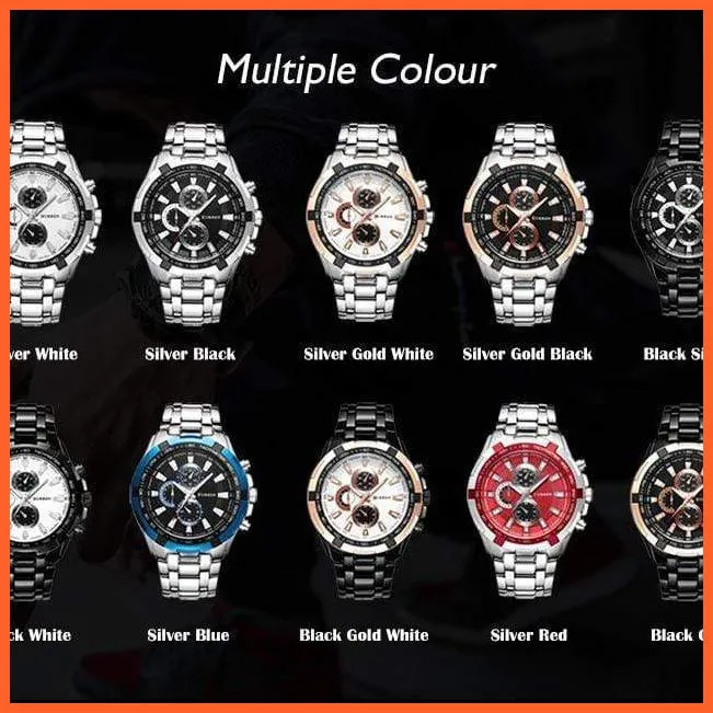 Quartz Waterproof Sport Military Watches For Men | Luxury Branded Casual Business Stainless Steel Mens Wristwatch