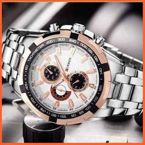 Quartz Waterproof Sport Military Watches For Men | Luxury Branded Casual Business Stainless Steel Mens Wristwatch