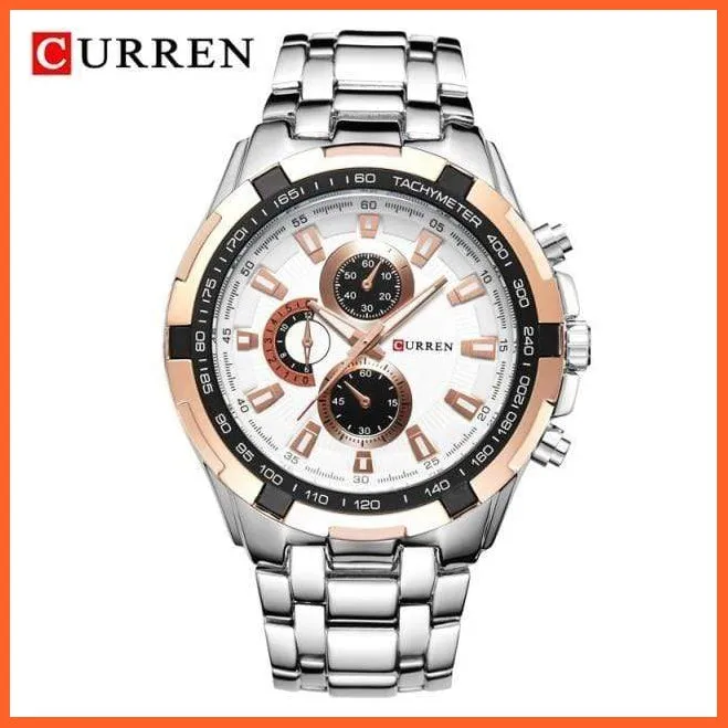 Quartz Waterproof Sport Military Watches For Men | Luxury Branded Casual Business Stainless Steel Mens Wristwatch