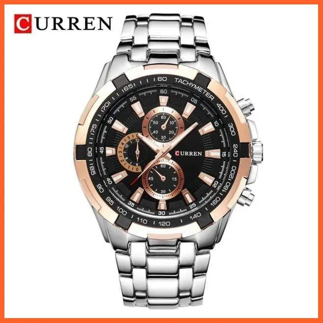 Quartz Waterproof Sport Military Watches For Men | Luxury Branded Casual Business Stainless Steel Mens Wristwatch