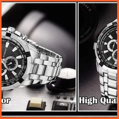 Quartz Waterproof Sport Military Watches For Men | Luxury Branded Casual Business Stainless Steel Mens Wristwatch