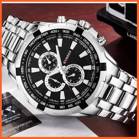 Quartz Waterproof Sport Military Watches For Men | Luxury Branded Casual Business Stainless Steel Mens Wristwatch