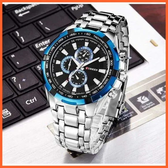 Quartz Waterproof Sport Military Watches For Men | Luxury Branded Casual Business Stainless Steel Mens Wristwatch