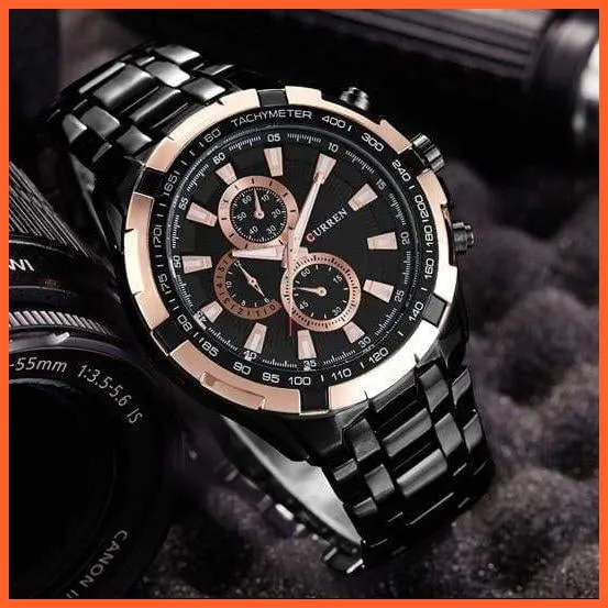 Quartz Waterproof Sport Military Watches For Men | Luxury Branded Casual Business Stainless Steel Mens Wristwatch