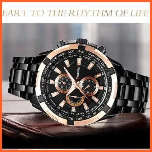 Quartz Waterproof Sport Military Watches For Men | Luxury Branded Casual Business Stainless Steel Mens Wristwatch