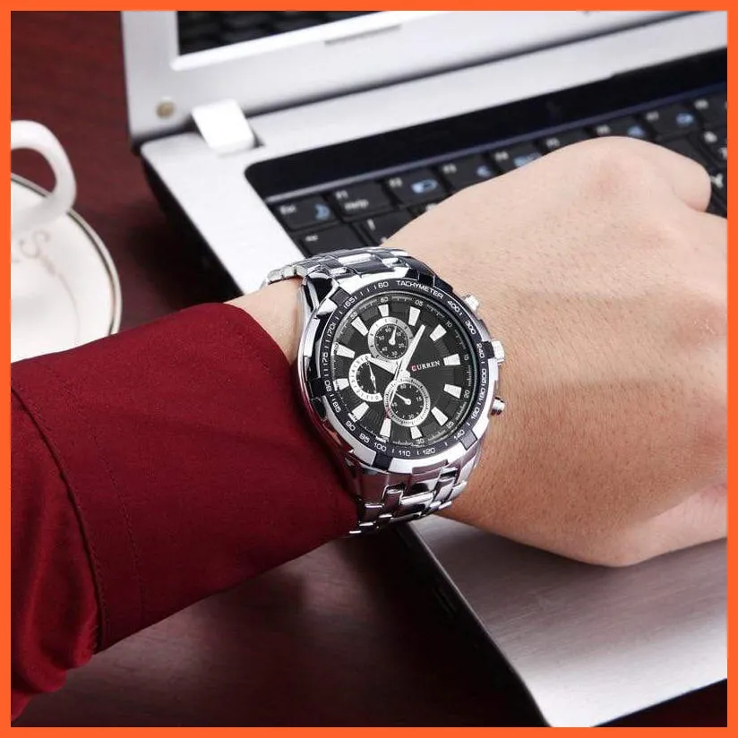 Quartz Waterproof Sport Military Watches For Men | Luxury Branded Casual Business Stainless Steel Mens Wristwatch