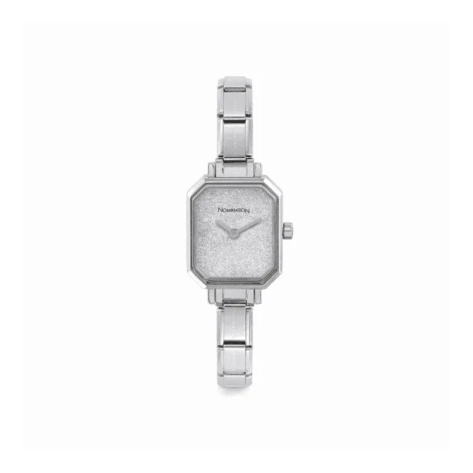 Rectangle Silver Glitter | Composable® Watch