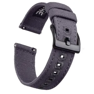 Ritche Smoke Grey Canvas Quick Release Black Buckle