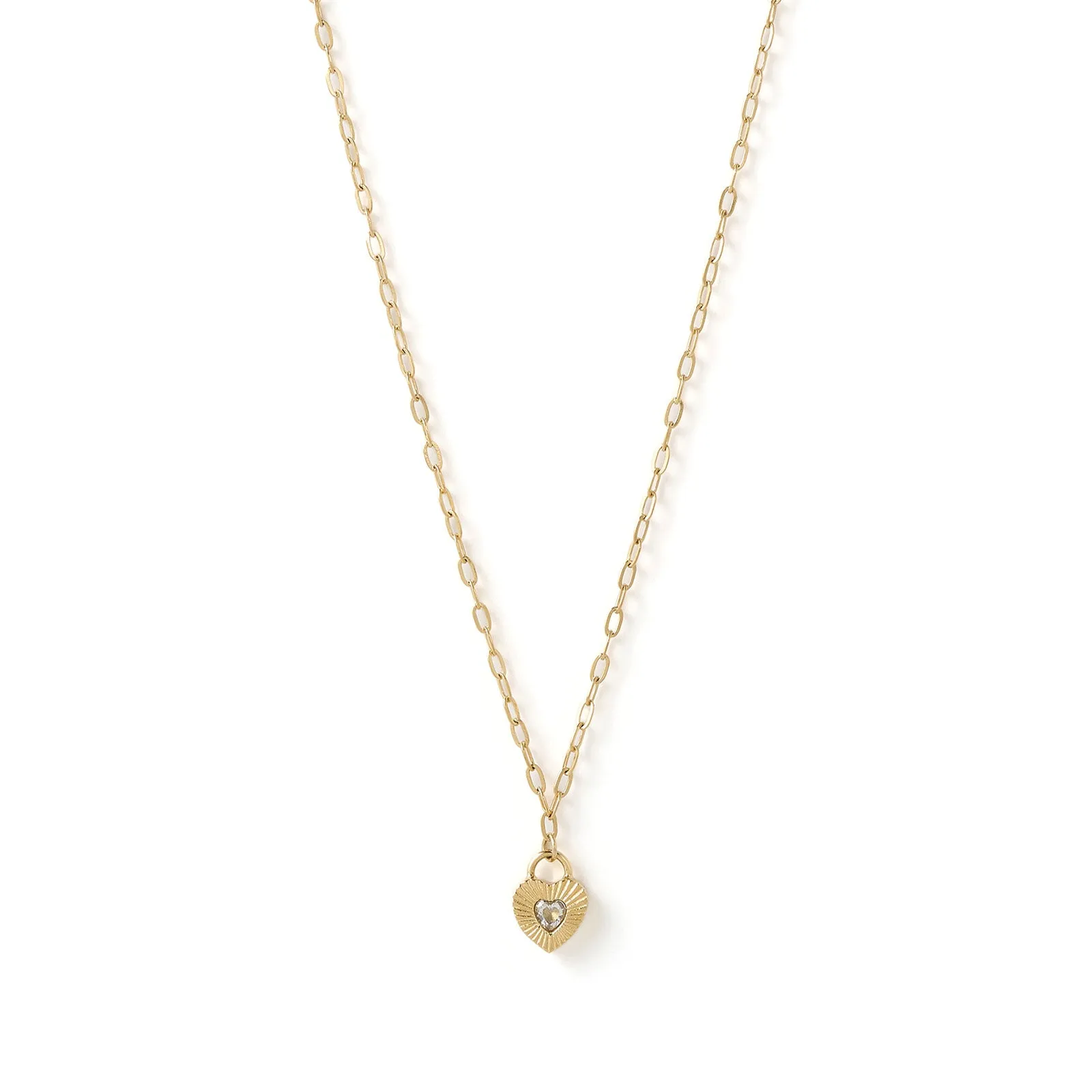 Ruby Heart Necklace - Stone