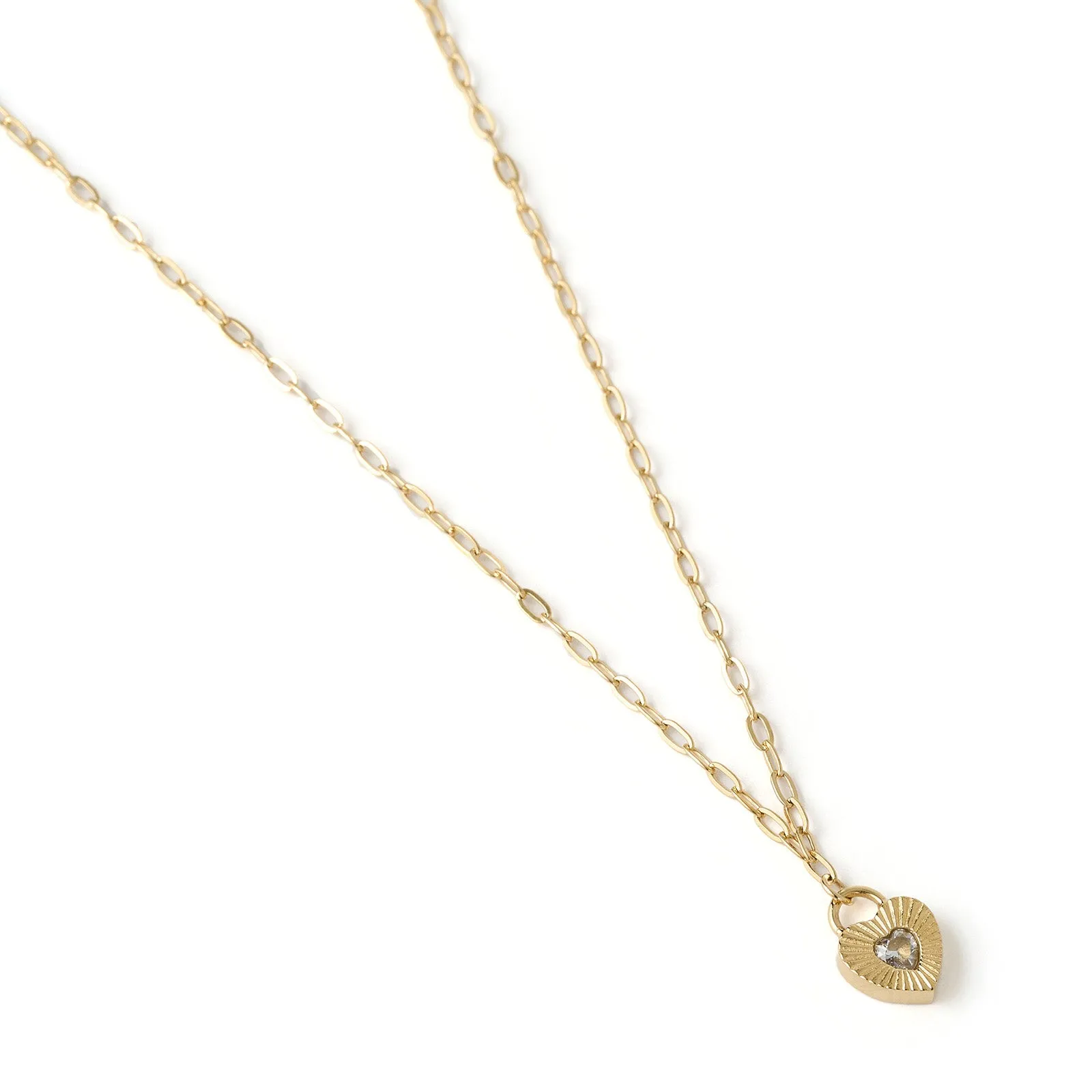 Ruby Heart Necklace - Stone