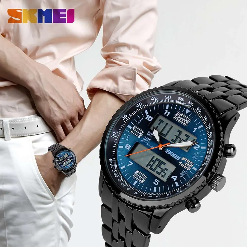 Skmei 1032 Original Analog Digital Steel watch for Men
