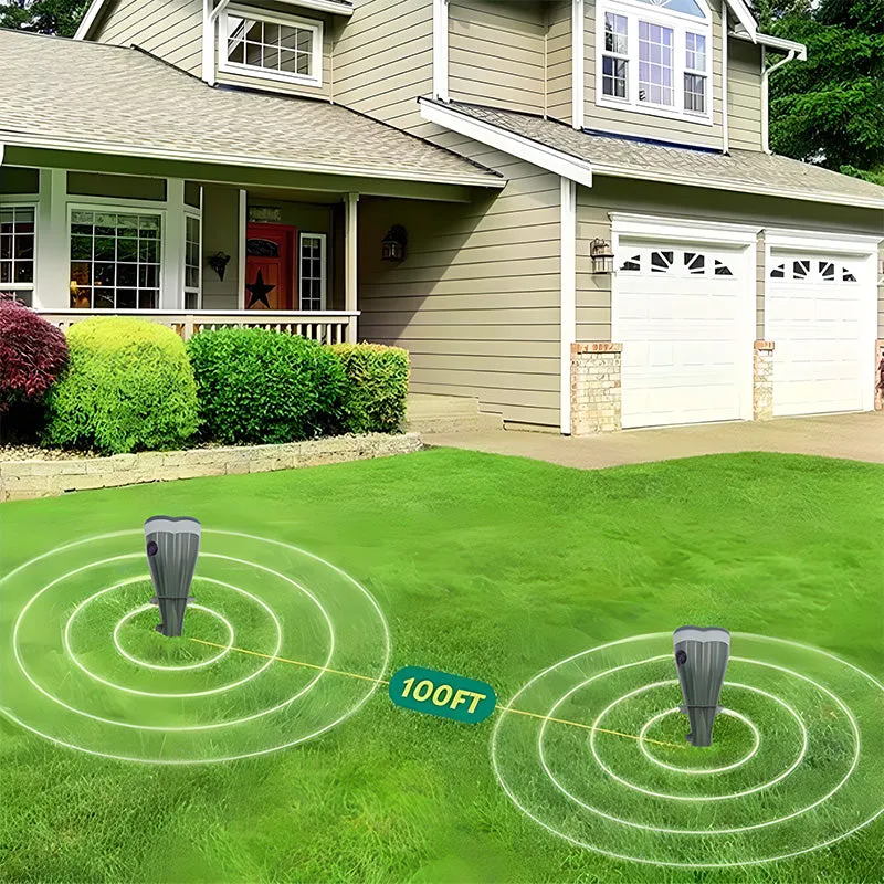  Solar Powered Waterproof Screw Mole Repellent