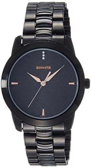 Sonata Analog Black Dial Men's Watch - NF7924NM01