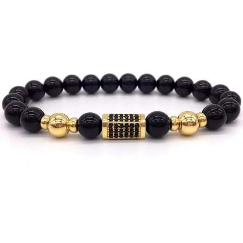 Sons of Odin Rose Gold/Black Bar Bracelet