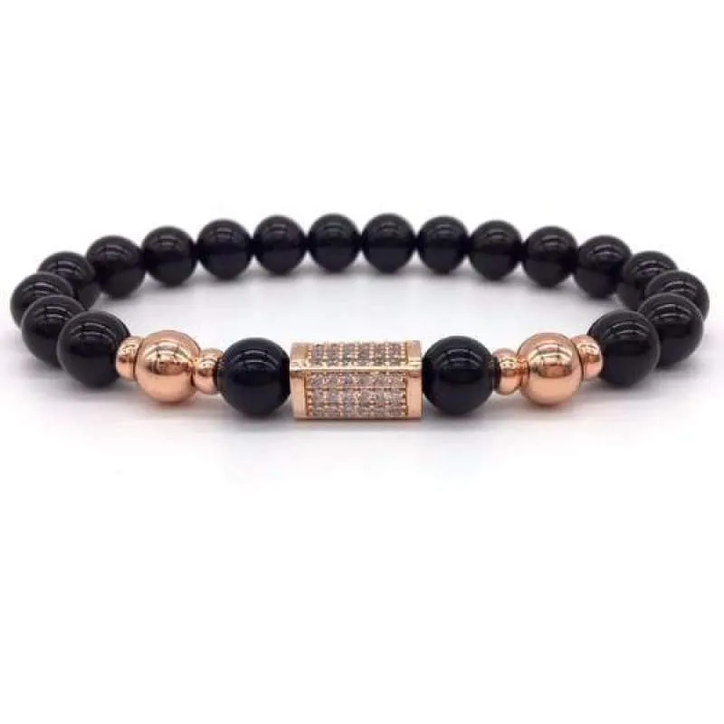 Sons of Odin Rose Gold/Black Bar Bracelet