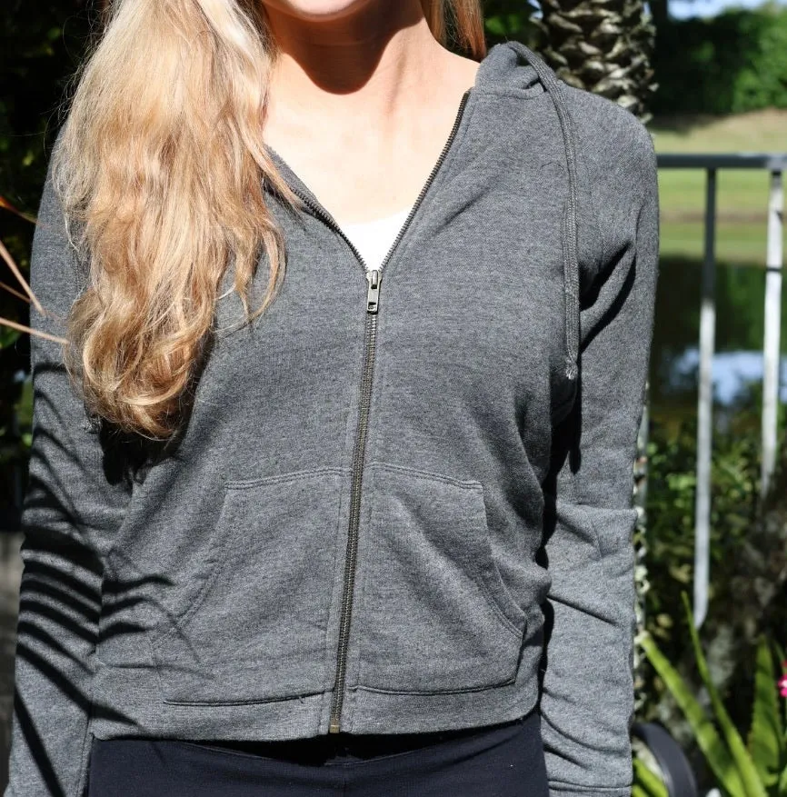 Strength Full Zip Hoodie in blue or charcoal