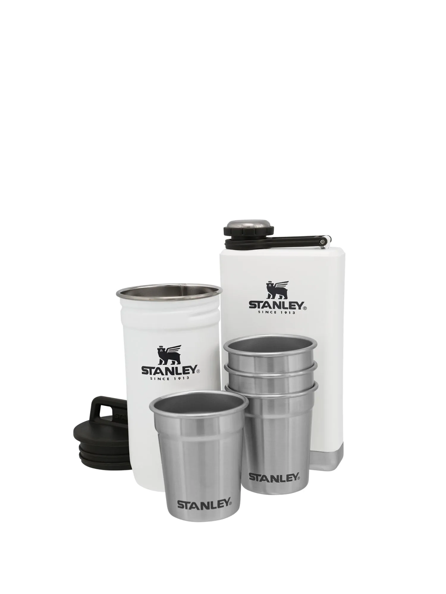 The Pre-Party Shot Glass/Flask Set Set of 4
