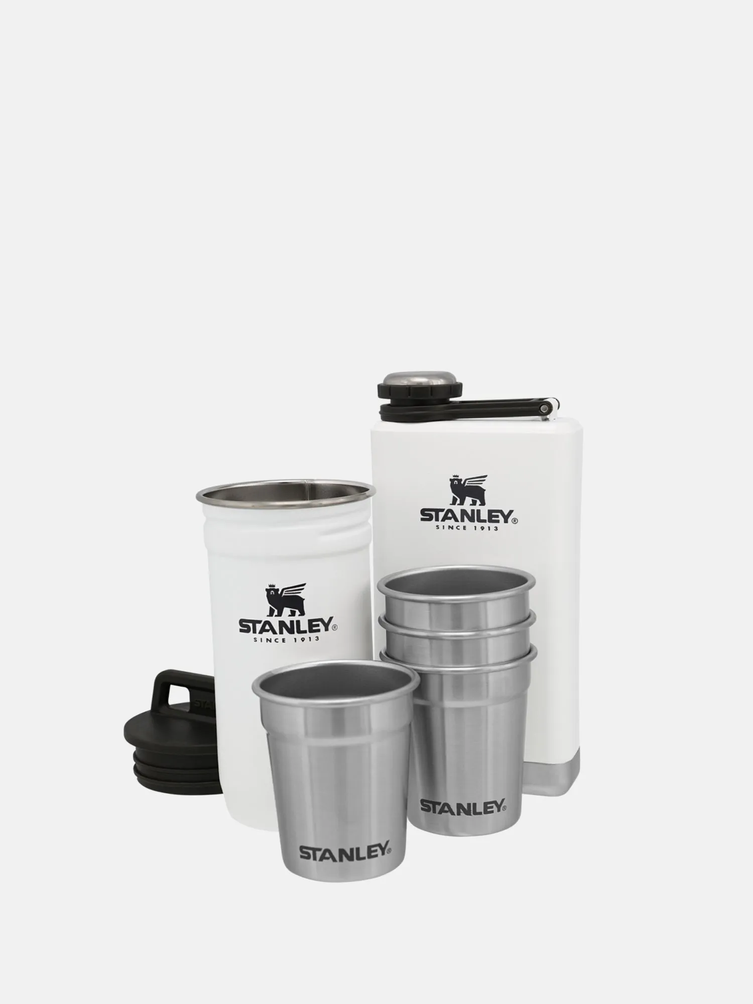 The Pre-Party Shot Glass/Flask Set Set of 4