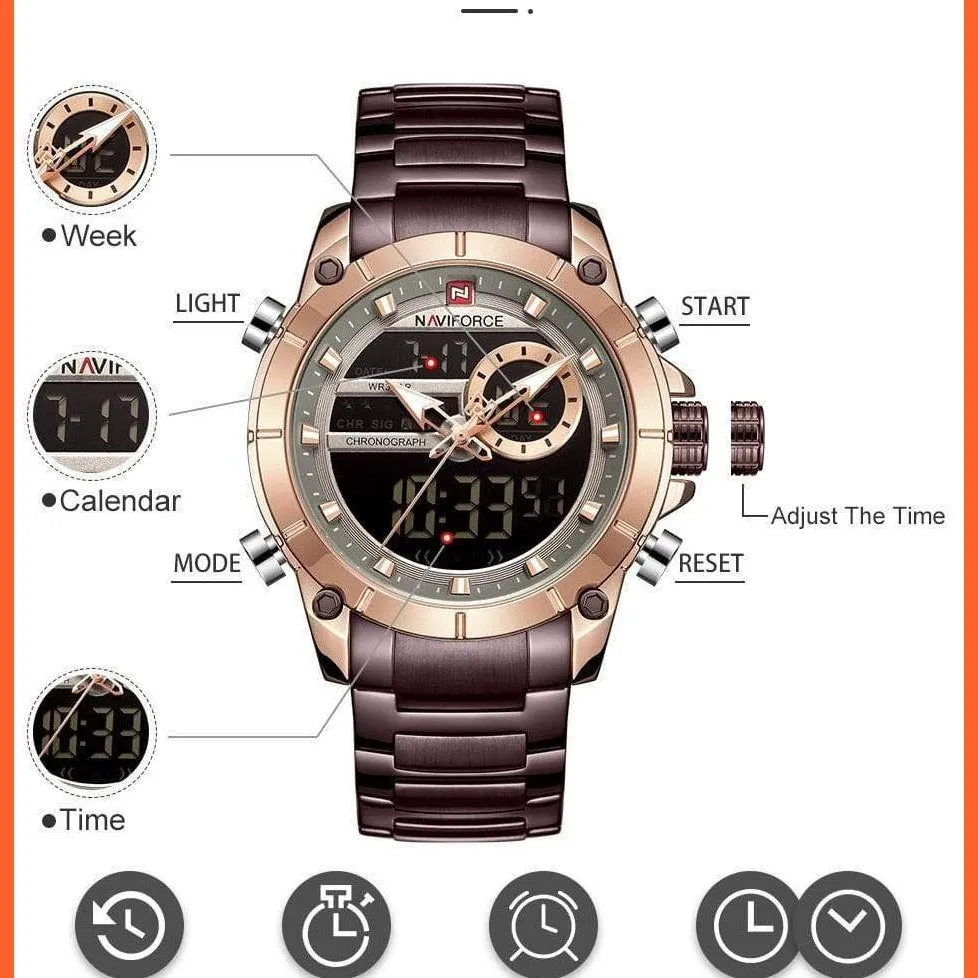 Top Brand Men Watches Fashion Luxury Quartz Watch | Mens Military Chronograph Sports Wristwatch Clock