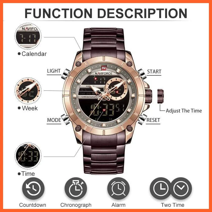 Top Brand Men Watches Fashion Luxury Quartz Watch | Mens Military Chronograph Sports Wristwatch Clock