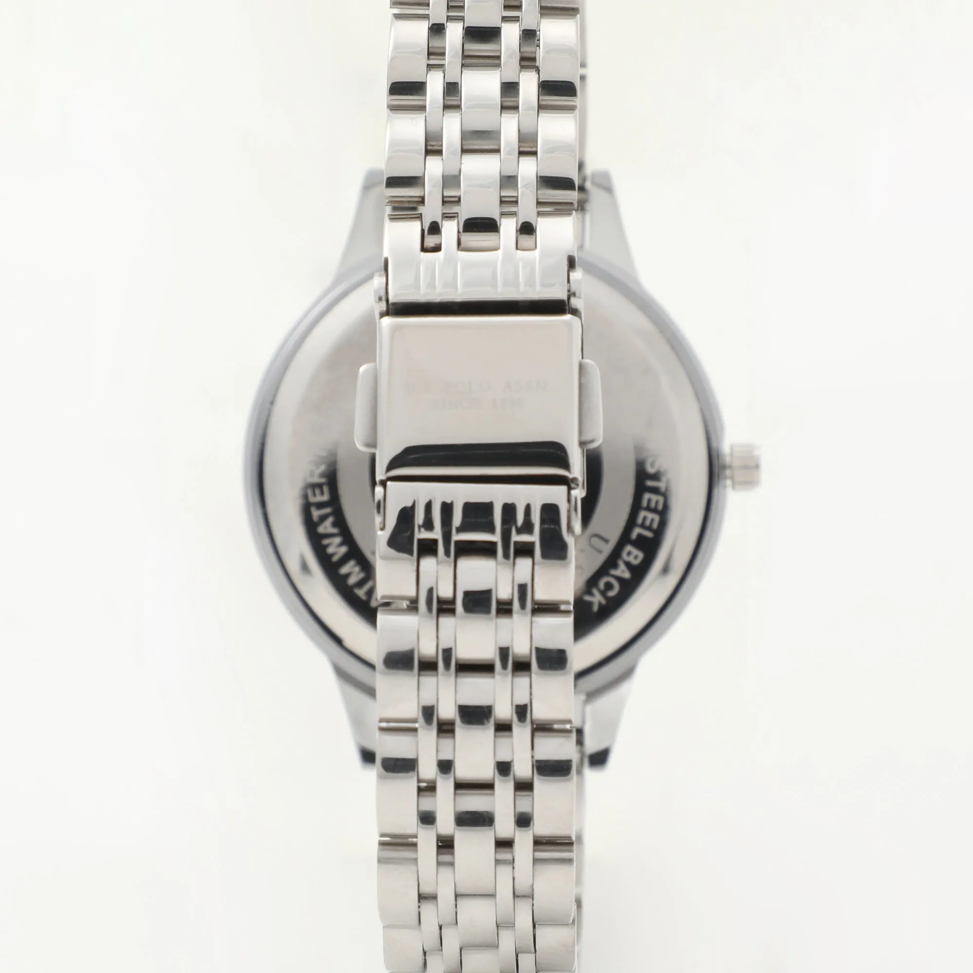 US POLO WOMEN'S  STAINLESS STEEL BAND WITH PERSONALIZED BUCKLE
