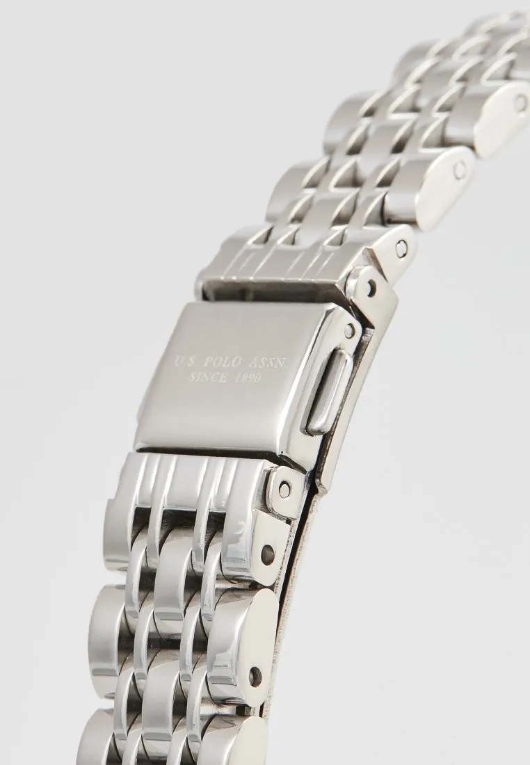 US POLO WOMEN'S  STAINLESS STEEL BAND WITH PERSONALIZED BUCKLE