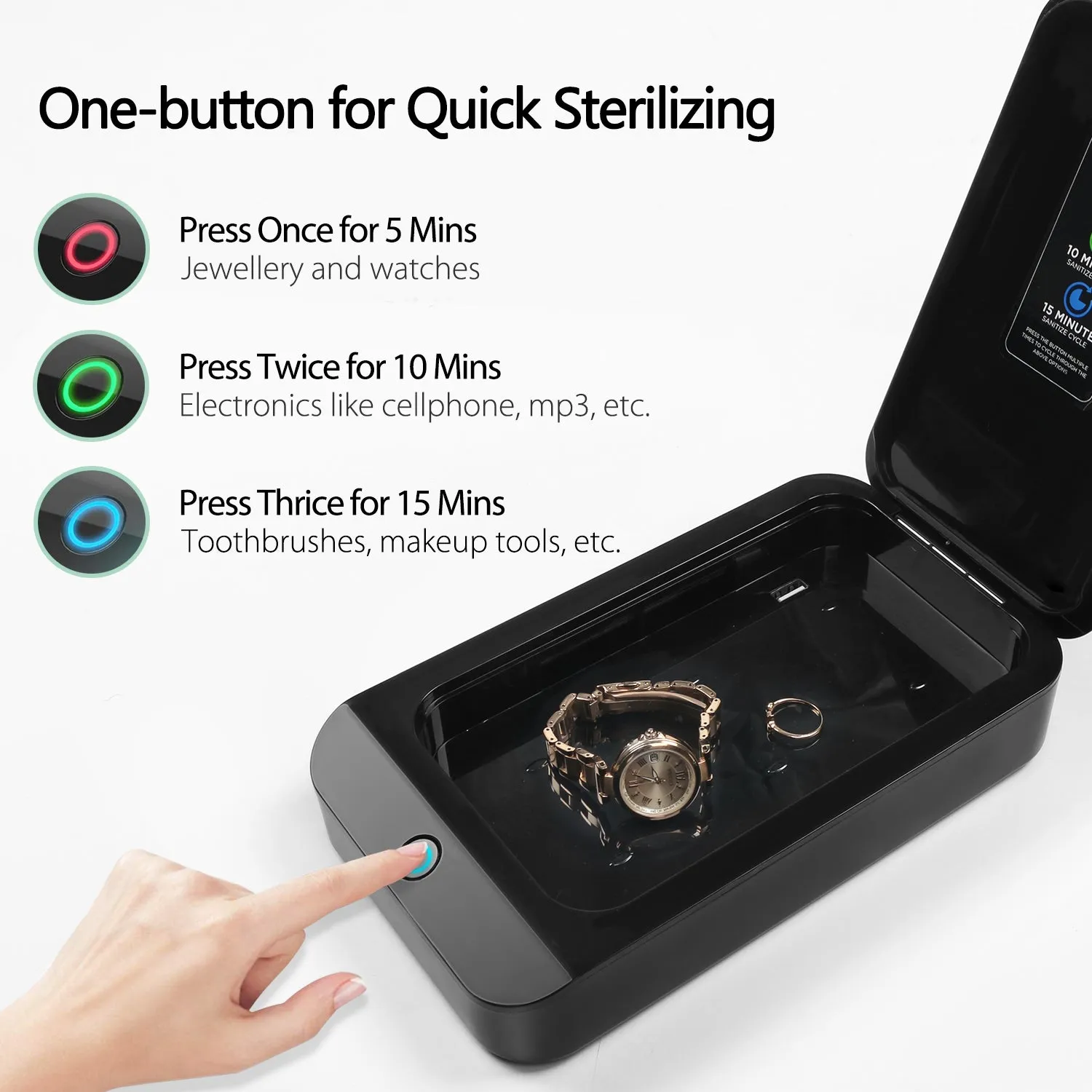 UV Light Sterilizer Box Cell Phone Sanitizer Multifunction Disinfection Case
