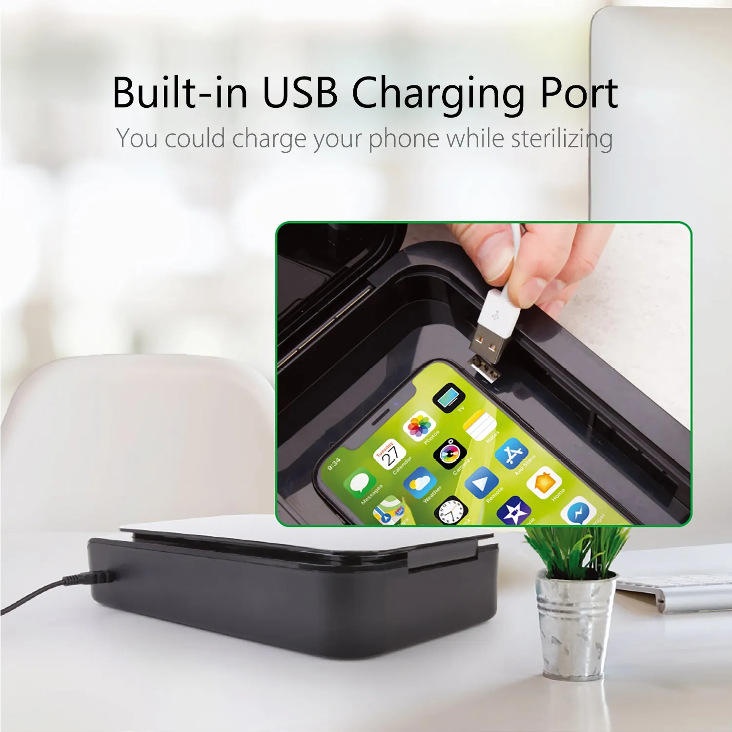UV Light Sterilizer Box Cell Phone Sanitizer Multifunction Disinfection Case