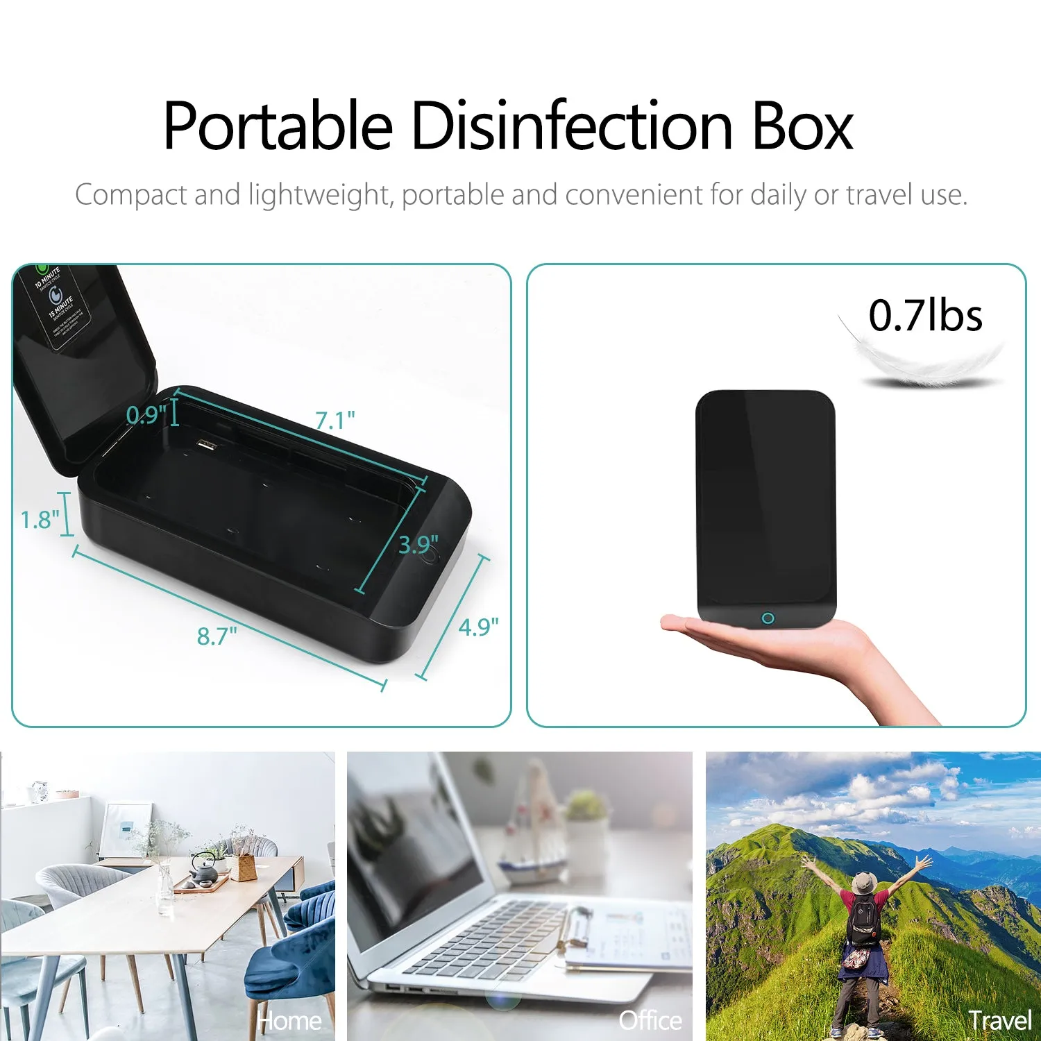 UV Light Sterilizer Box Cell Phone Sanitizer Multifunction Disinfection Case