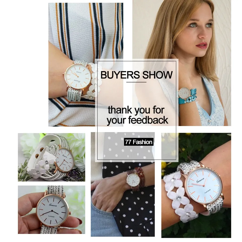 Watches Women Dress Elegant Quartz Bracelet Ladies Watch Crystal Diamond