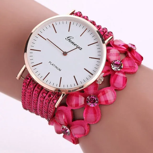 Watches Women Dress Elegant Quartz Bracelet Ladies Watch Crystal Diamond