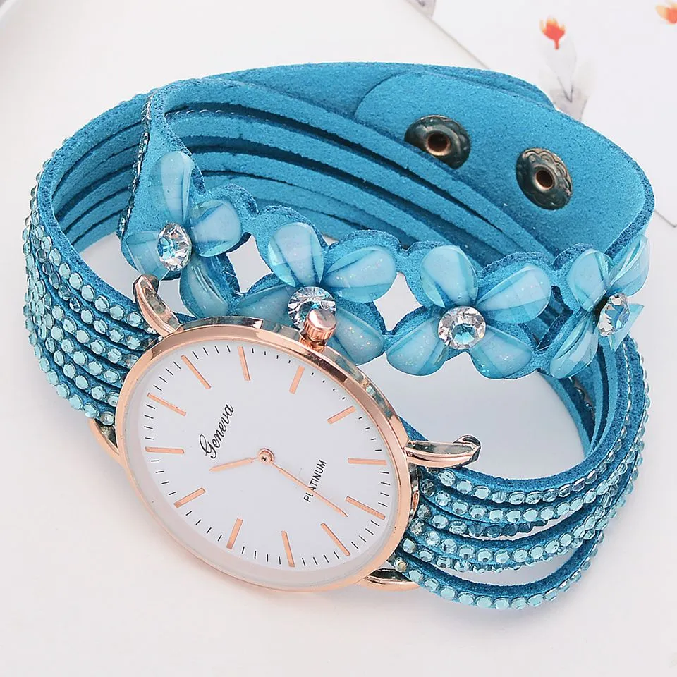Watches Women Dress Elegant Quartz Bracelet Ladies Watch Crystal Diamond