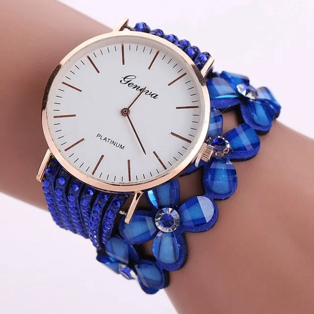 Watches Women Dress Elegant Quartz Bracelet Ladies Watch Crystal Diamond