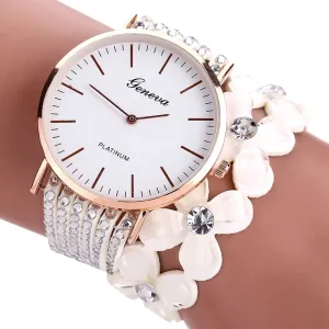 Watches Women Dress Elegant Quartz Bracelet Ladies Watch Crystal Diamond