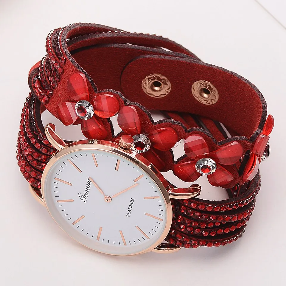 Watches Women Dress Elegant Quartz Bracelet Ladies Watch Crystal Diamond