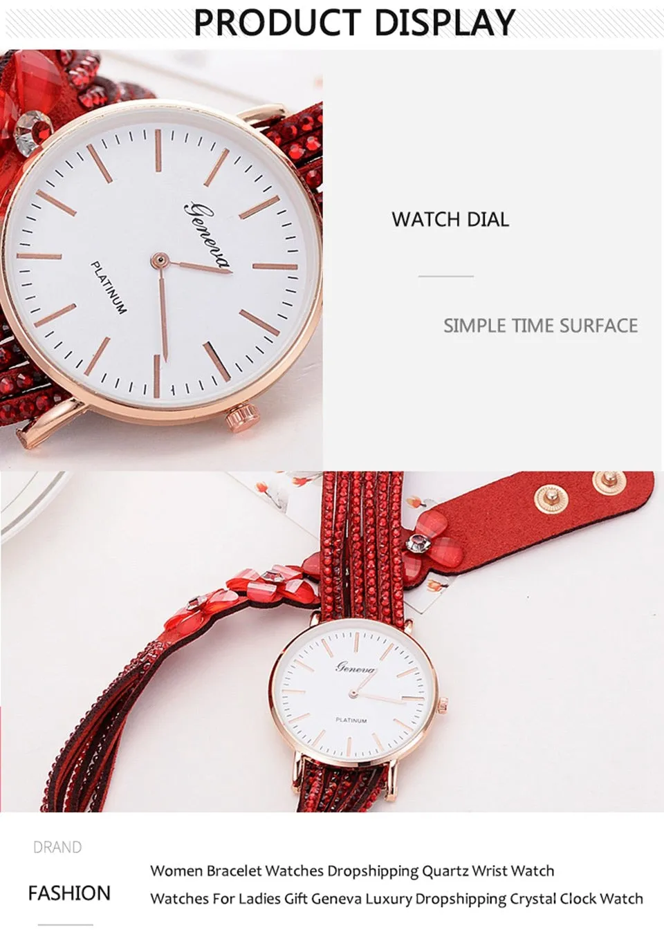 Watches Women Dress Elegant Quartz Bracelet Ladies Watch Crystal Diamond