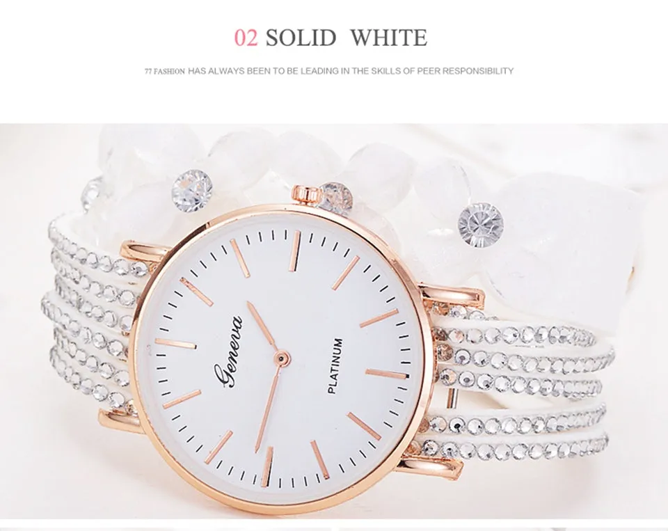 Watches Women Dress Elegant Quartz Bracelet Ladies Watch Crystal Diamond