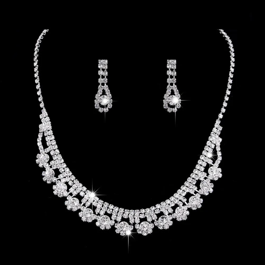 Wedding Necklace Earrings Jewelry Set