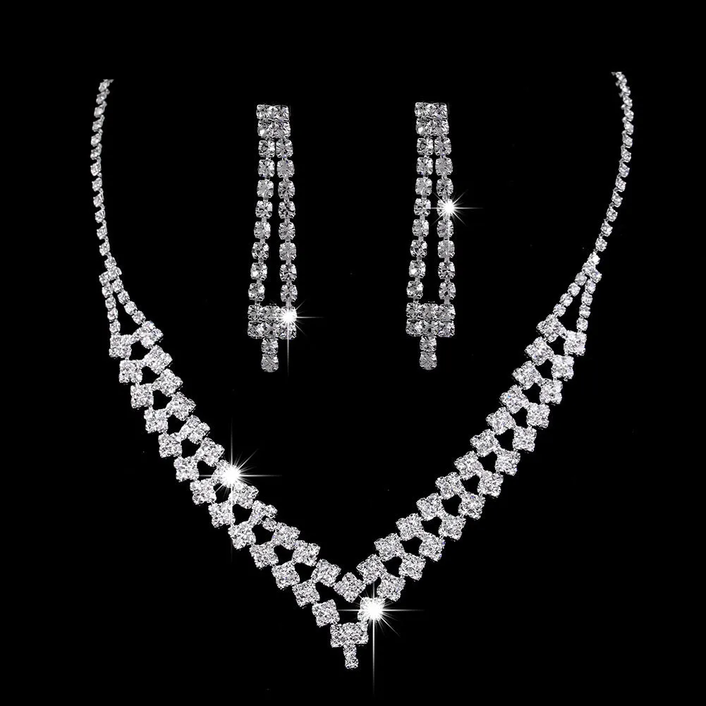 Wedding Necklace Earrings Jewelry Set