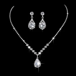 Wedding Necklace Earrings Jewelry Set