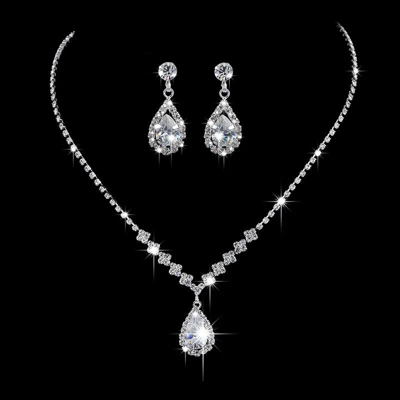 Wedding Necklace Earrings Jewelry Set