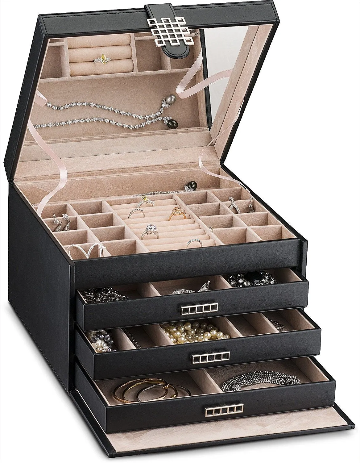 Women's Luxury Bundle - Jewelry Organizer Box   Makeup Organizer Box